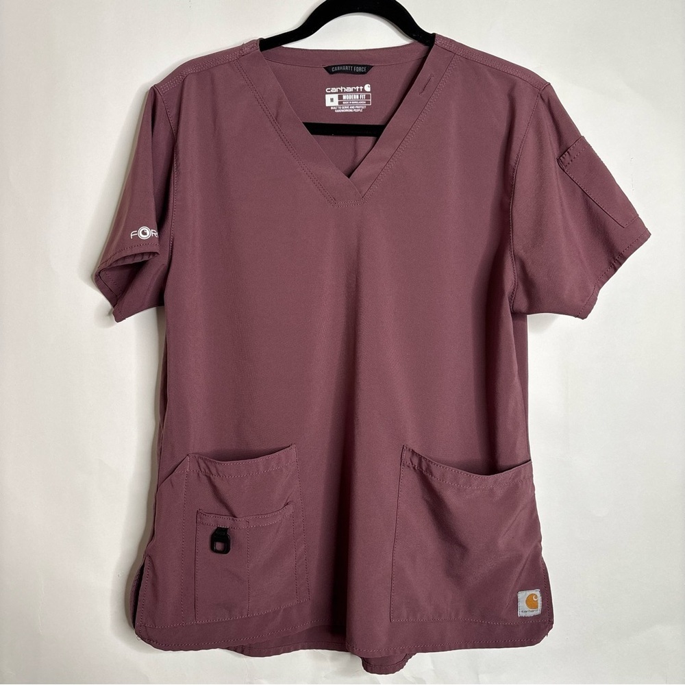 Carhartt Force Cross-Flex Modern Fit V Neck Women's Scrub Top Medium - Picture 1 of 9